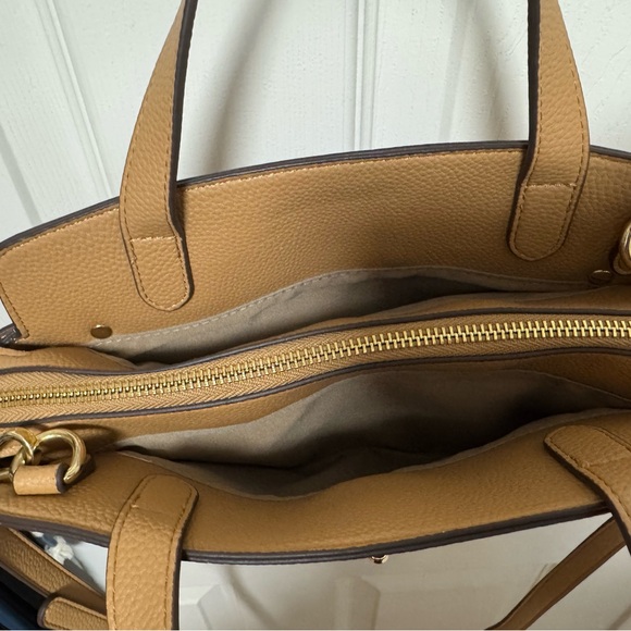 Nanette Lepore Brown and White Classic Crossbody Bag 11.5 x 7 inch. - Picture 8 of 11